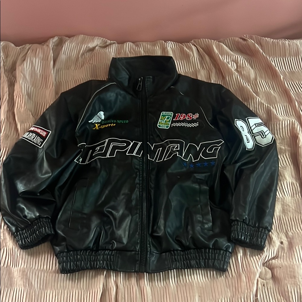 Kids Black Racing Jacket
